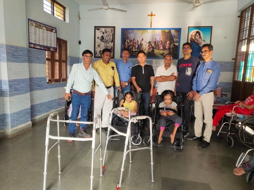 Read more about the article July 9, 2022, at 5:00 pm, two wheelchairs and two number walkers were dedicated to the institution of disabled children in Nirmal Shishu Chhaya