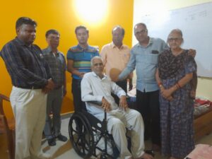 Read more about the article Today 20-09-2022, a wheelchair was offered to Shri LK Upadhyay ji in front of his family members